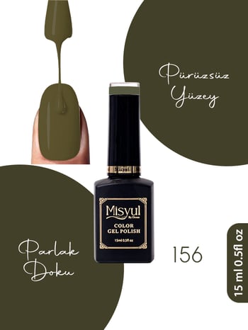 Misyul Uv Led Kalıcı Oje Nail Art 15 Ml 156