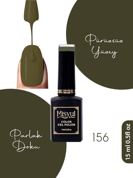 Misyul Uv Led Kalıcı Oje Nail Art 15 Ml 156