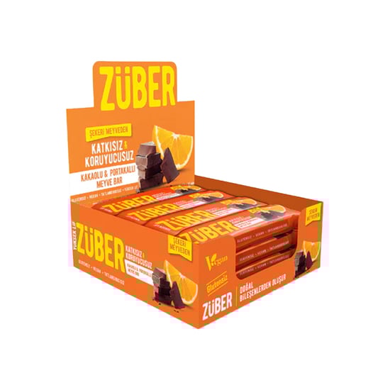 Züber Kakaolu ve Portakallı Meyve Barı 40 gr