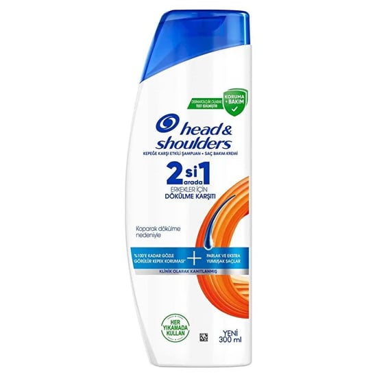 Head And Shoulders Erkekler İçin Dökülme Karşıtı 2si1 Arada Şampuan 300 ml
