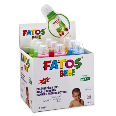 İnura Global Fatoş Bebe-030 ( Kulplu & 250ml ) Pp.plastik Biberon