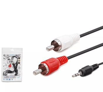 Hdx-1042 3.5mm To 2 Rca Kablo 1.2 M - Siyah