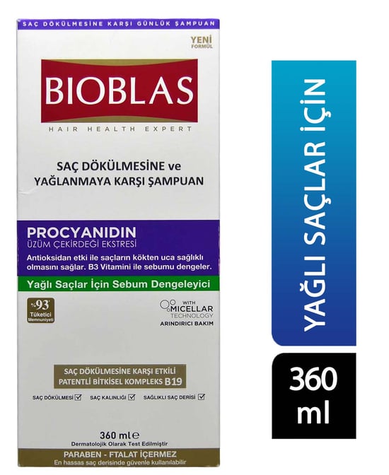 Bioblas Şampuan 360 Ml Yağlı Saçlar İçin