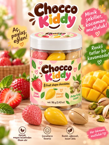 Choco Kıddy Fruıt Shapes Chocolate 96 Gr