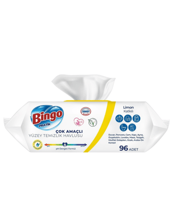 Bingo Yüzey Temizlik Havlusu Limon Kokulu 96 Lı