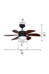 Vanti 60w 75cm (30inç) Ahşap Desenli Tavan Tip Vantilatör 60w Kcf280