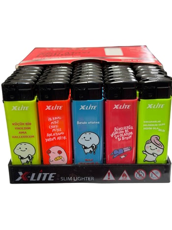 X-lite Baskılı Resimli Figürlü Çakmak *50 Pcs