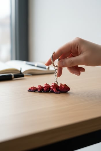 Ejderha Figürlü Hareketli Anahtarlık