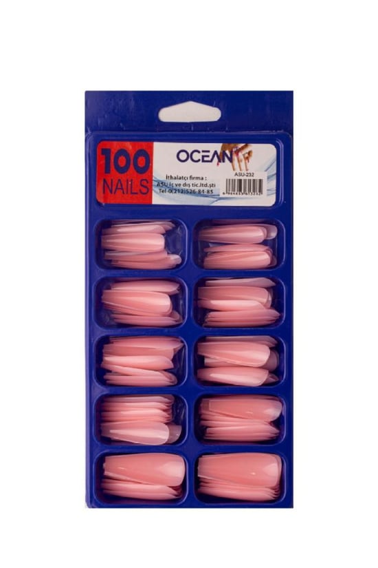 Ocean 100'lü Balerin Tırnak Pembe Asu-232