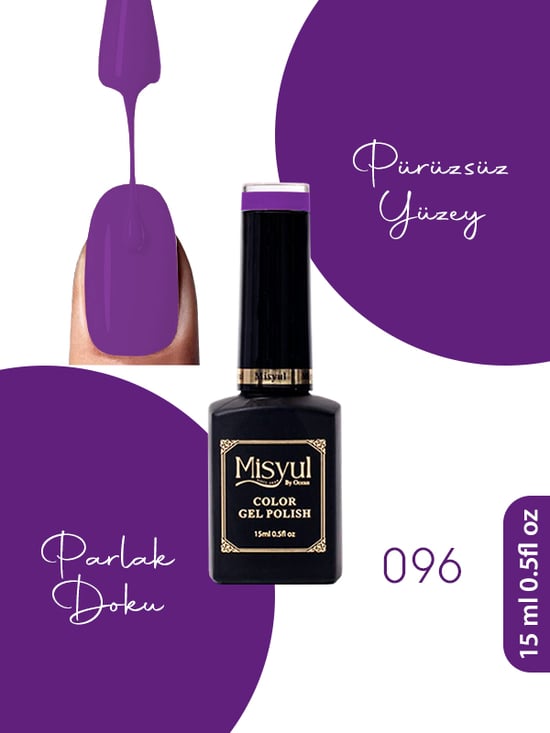 Misyul Uv Led Kalıcı Oje Nail Art 15 Ml 096