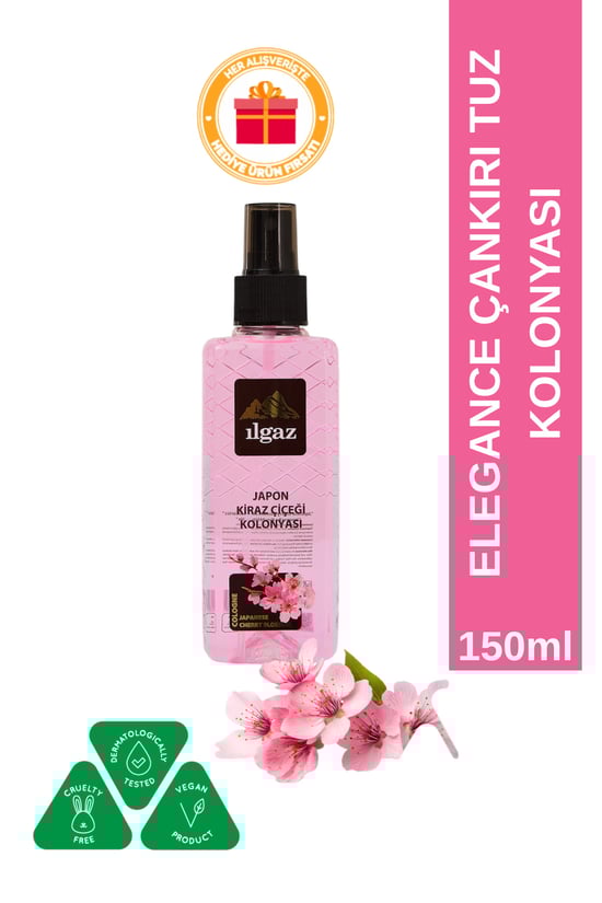 Ilgaz Japon Kirazı Çiçeği Kolonyası Elegance Series Sprey Çanta Boy Kolonya  150 ml