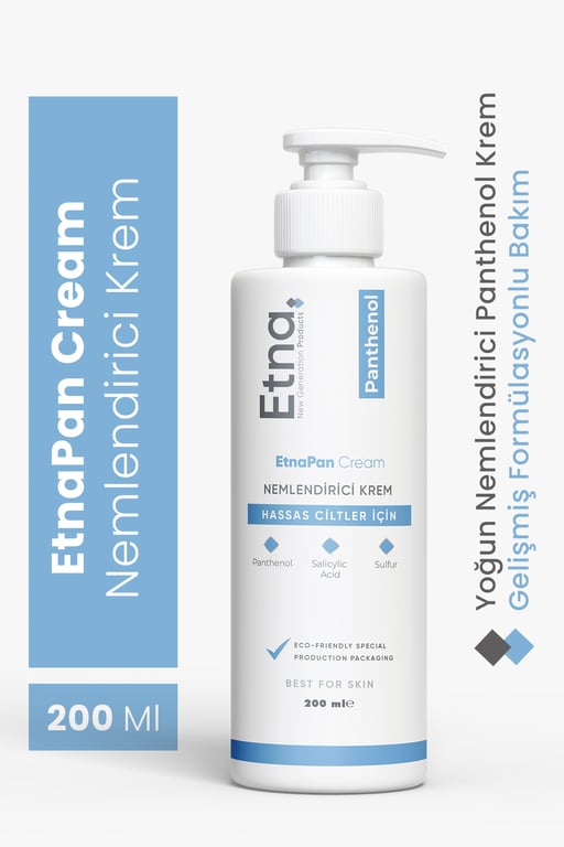 Etna Pharma Etnapan Pantenol Onarıcı & Yatıştırıcı, Nemlendirici Yüz ve Vücut Bakım Kremi 200 Ml