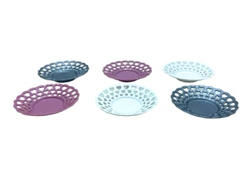 Avcılar Plastik Av-090 ( 6pcs ) Renkli Plastik Çay Tabak