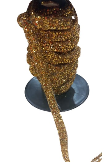 Silikonlu Yapıştırma Taş 1 Cm Gold 10 Metre