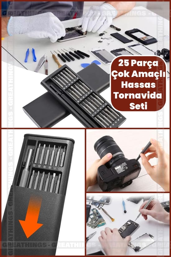 DİYARI FIRSAT Mullxmd  xdn01 25 parça çok fonksiyonlu hassas tornavida seti (muul)  