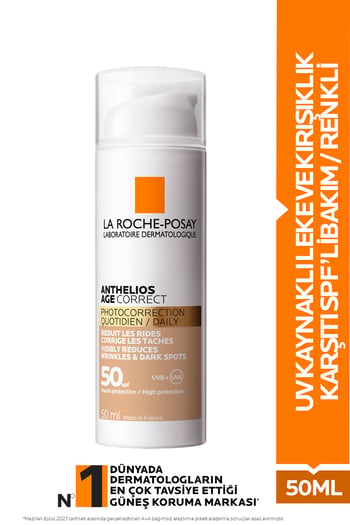 La Roche Posay Anthelios Age Correct Daily Tinted Cream Spf50+ 50 Ml