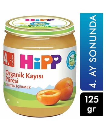 Hipp Organik Kayısı Püresi 125 G 4. Ay Sonunda