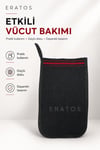 Eratos Lastikli Geleneksel Banyo ve Hamam Kesesi – Siyah Kırmızı