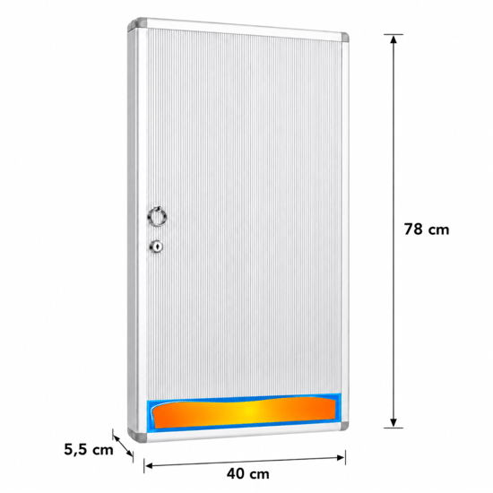 120'li İthal Alüminyum Anahtar Dolabı (40x78x5,5 Cm)