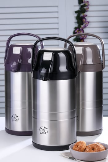 Cooker Ckr-2008 ( 3.5lt ) Lüx 304 Çelik Termos Renkli ( Pompalı & Musluklu ) ( Taşıma Kulplu & Pompa Kilit Tuşlu )