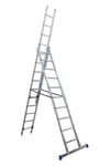 Elmas Serisi - 3 Parça X 3 Metre = 9 Metre A Ti̇pi̇ Alüminyum Merdiven - Yerli Üretim