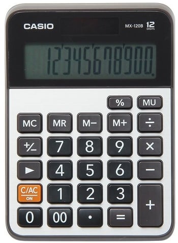 Casio Hesap Makinesi Masaüstü Mx-120b 12 Hane