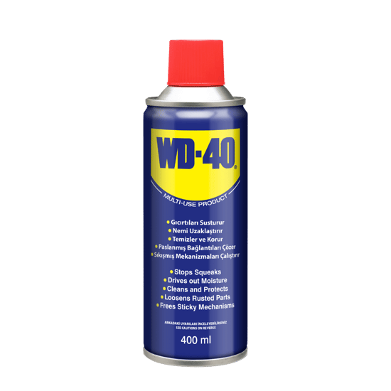 Wd-40 Çok Amaçlı Sıvı, Yağ Çözücü, Pas Sökücü, Makine ve Elektrikli Cihazlar için Temizleyici ve Koruyucu 400 Ml
