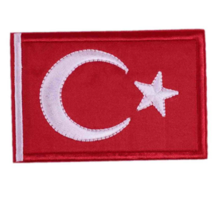 P Parla Aplike Ütü İle Yapışan Türk Bayrağı Dikdörtgen Arma 6x4 cm