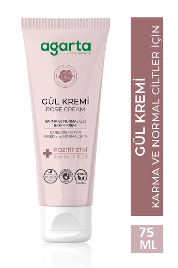Doğal Gül Aromalı Nemlendirici El ve Vücut Bakım Kremi 75 Ml