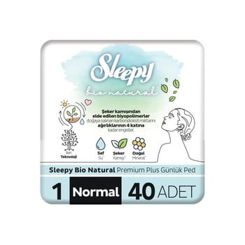 Sleepy Bio Natural Günlük Ped Normal 40 Lı
