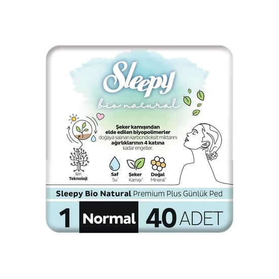 Sleepy Bio Natural Günlük Ped Normal 40 Lı