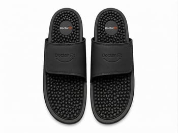 Doctor Fit Refleksoloji Rahatlatıcı,akapunktur Masaj Terliği Antibakteriyel Deri Siyah 36 Numara Unisex