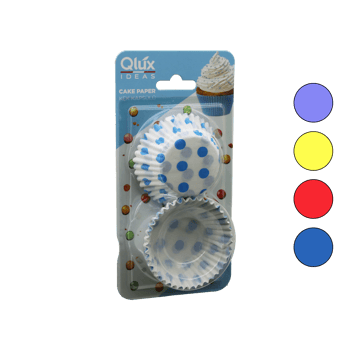 Qlux L-00169 ( Büyük Yuvarlak & Browni ) ( Kartela ) ( Kağıt ) Kek Kapsülü