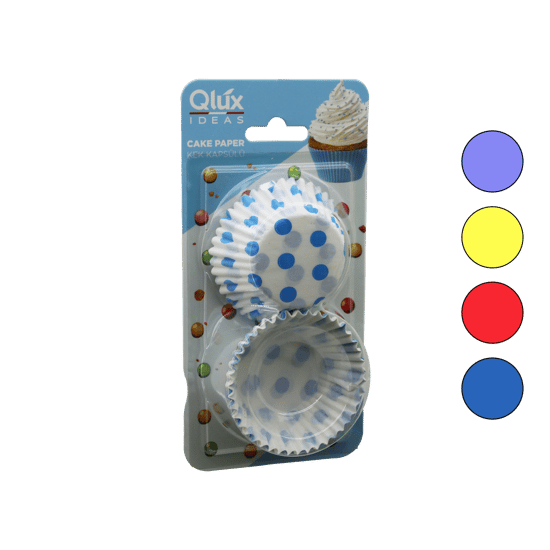 Qlux L-00169 ( Büyük Yuvarlak & Browni ) ( Kartela ) ( Kağıt ) Kek Kapsülü