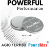 10 X Poundmax Ag10, Lr54,1,5v Alkalin Düğme Pil
