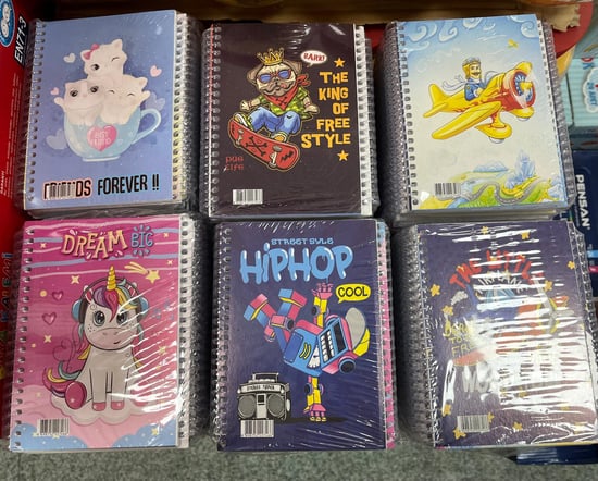 A6 Karton Kapak Telli Çizgili Not Defteri