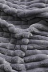 Merinos Modern Line 3 Parça Battaniye Seti - Koyu Gri Antrasit