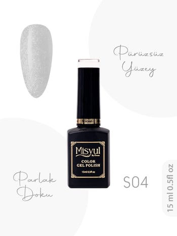 Misyul Uv Led Kalıcı Oje Nail Art 15 Ml Simli Seri S04
