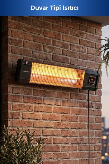 Glow Uzaktan Kumandalı Karbon İnfrared İsıtıcı 2500w Duvar Tipi Teras Balkon 5963