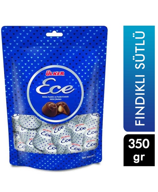 Ülker Ece Bütün Fındıklı Sütlü Çikolata 350 Gr X 10'lu Paket