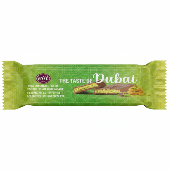 30g Dubai Fıstık Kremalı Çıtır Kadayıflı Çikolata