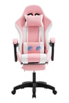 Fashcolle Pink Star Işıklı - Masaj Özellikli Oyuncu Koltuğu Pembe-beyaz