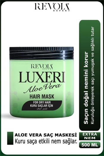 Revola Luxeri Kuru Saçlar için Tuzsuz Saç Maskesi 500 Ml Aloe Vera