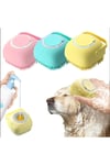 Şampuan Hazneli Kedi Ve Köpek Evcil Hayvan Yıkama Fırçası Silikon Evcil Hayvan Banyo Lifi