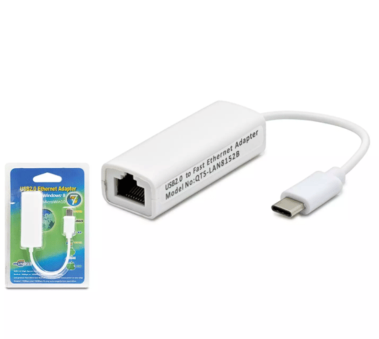 Hdx-5257 Type-c Usb 2.0 Ethernet Adaptör 10/100 Mbps - Beyaz