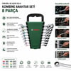 Bosch-1 600 A02 7ps ( 530 ) ( 8pcs ) ( Kombine ) ( 8-19mm ) Anahtar Takımı Set ( Plastik Stand & Taşıma Aparatlı )
