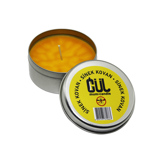 Gül Mum Candle ( Sinek Kovan ) Mum Teneke Kutu