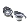 Qlux L-00984-2 ( Katlanabilir ) Pirinç Süzgeç ( Gri ) ( Maşrafa Modeli ) ( 2250ml ) ( Kapalı=8.5 & Açık=16cm ) ( 19x26cm )