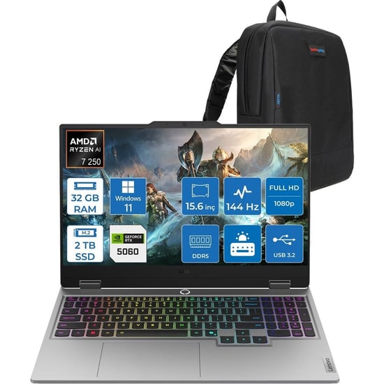 Lenovo Loq 15ahp10 Amd Ryzen 7 250 Aı 32gb Ddr5 2tb Ssd 8gb/rtx5060 100w Gddr7 15.6" Fhd (1920x1080)