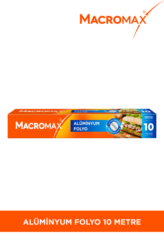 Macromax Alüminyum Folyo 10 Metre Ekstra Dayanıklı Isıyı Koruyan ve Eşit Dağıtan Yapı